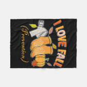 Pt Nurse Herfst Ik hou van Herfst Prevention Herfs Fleece Deken (Voorkant (Horizontaal))