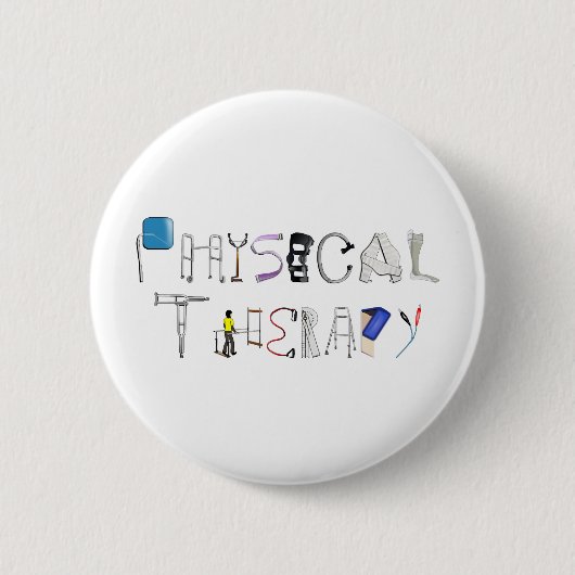 PT op het werk Ronde Button 5,7 Cm (Voorkant)