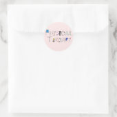 PT op het werk Ronde Sticker (Tas)