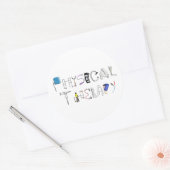 PT op het werk Ronde Sticker (Envelop)