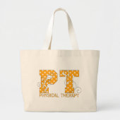pt oranje witte poolpunts grote tote bag (Voorkant)