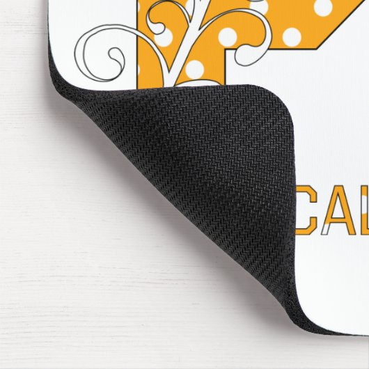 pt oranje witte poolpunts muismat (Hoek)