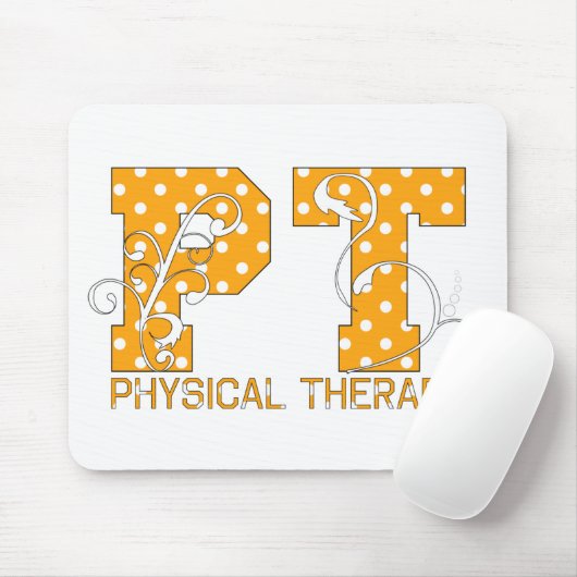 pt oranje witte poolpunts muismat (Met muis)