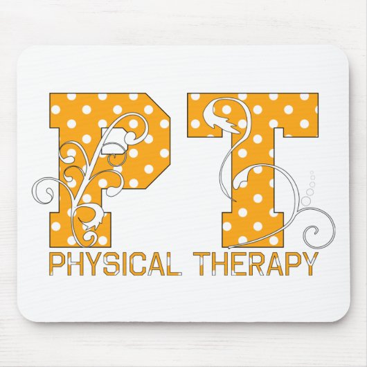 pt oranje witte poolpunts muismat (Voorkant)