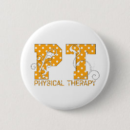 pt oranje witte poolpunts ronde button 5,7 cm