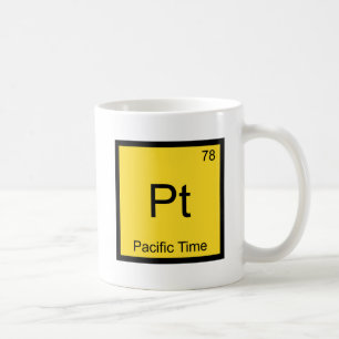 Pt - Pacific Time Chemistry Element Symbol PST T-s Koffiemok