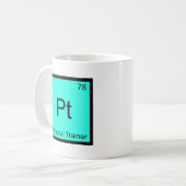 Pt - Persoonlijke Trainer Chemie Element Symbool T Koffiemok (Voorkant links)