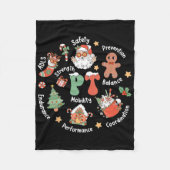 Pt Physical Therapy Santa Squad Christmas Physical Fleece Deken (Voorkant)