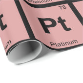 Pt - Platinum Chemistry Periodic Table Symbol Cadeaupapier (Rol Hoek)