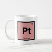 Pt - Platinum Chemistry Periodic Table Symbol Koffiemok (Links)