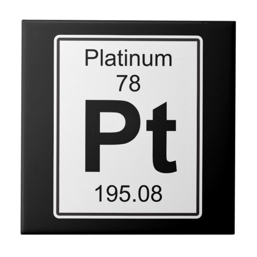Pt - Platinum Tegeltje (Voorkant)
