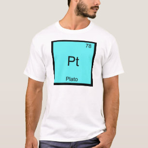 Pt - Plato Grappig Element Chemie Symbool T-Shirt