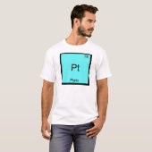 Pt - Plato Grappig Element Chemie Symbool T-Shirt (Voorkant volledig)