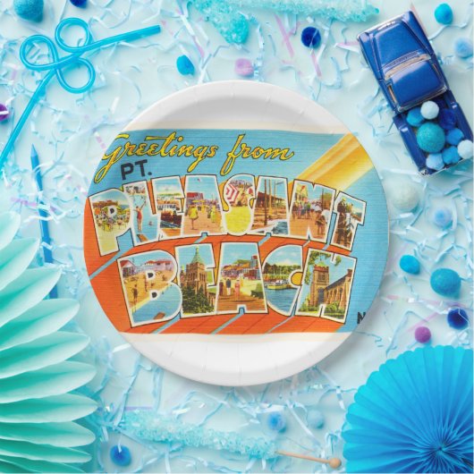 Pt Pleasant Beach New Jersey NJ  Briefkaart- Papieren Bordje (Feest)