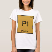 Pt - Poutine Funny Chemistry Element Symbol T-shir T-shirt (Voorkant)