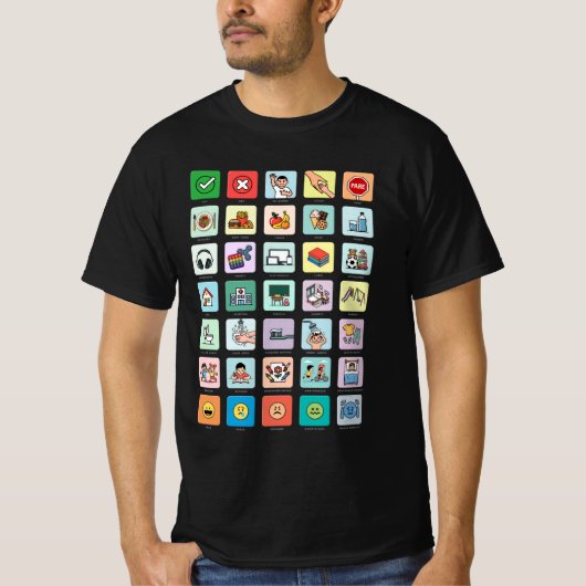 PT-PT Autisme AAC PECS Wijzen Communicatie 04 T-shirt (Voorkant)