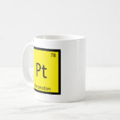 Pt - Pteranodon Dinosaur Periodic Table Symbol Koffiemok (Voorkant links)