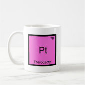 Pt - Pterodactyl Funny Chemistry Element Symbol Koffiemok (Links)
