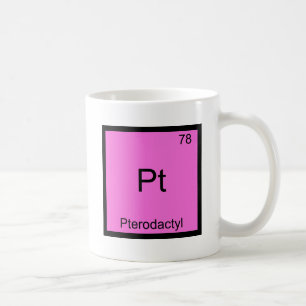 Pt - Pterodactyl Funny Chemistry Element Symbol Koffiemok