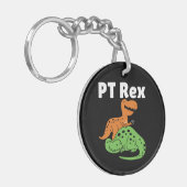 PT Rex Schattige fysiotherapeut Sleutelhanger (Voorkant Links)