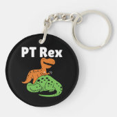 PT Rex Schattige fysiotherapeut Sleutelhanger (Achterkant)
