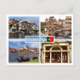 PT Ribeira - A Street in Porto - River Douro - Briefkaart