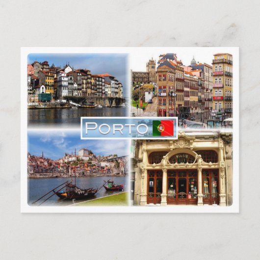 PT Ribeira - A Street in Porto - River Douro - Briefkaart (Voorkant)
