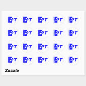 pt royal blue ronde sticker (Vel)