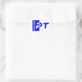 pt royal blue ronde sticker (Tas)