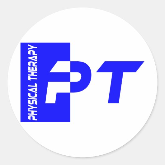 pt royal blue ronde sticker (Voorkant)