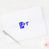 pt royal blue ronde sticker (Envelop)