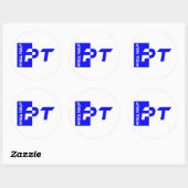 pt royal blue ronde sticker (Vel)