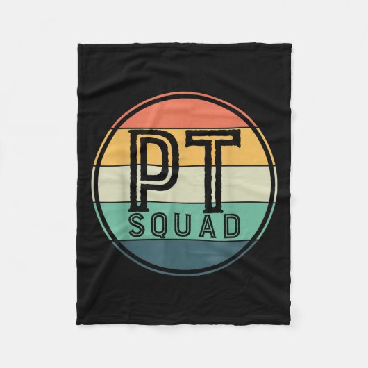 Pt Squad Retro Fysiotherapie  Fleece Deken (Voorkant)
