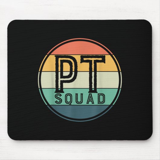Pt Squad Retro Fysiotherapie Muismat (Voorkant)