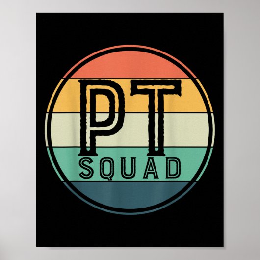 Pt Squad Retro Fysiotherapie  Poster (Voorkant)