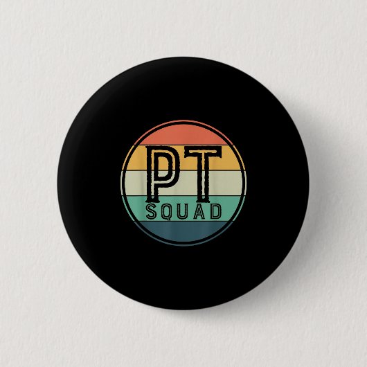 Pt Squad Retro Fysiotherapie Ronde Button 5,7 Cm (Voorkant)