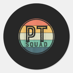 Pt Squad Retro Fysiotherapie Ronde Sticker