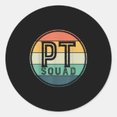 Pt Squad Retro Physical Therapy  Ronde Sticker (Voorkant)