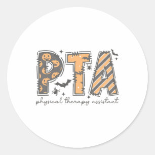 PTA Halloween Fysiotherapie Instant Spooky Autum Ronde Sticker
