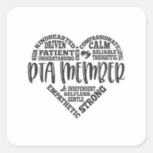 PTA-lid, ouderlerarenvereniging Vierkante Sticker