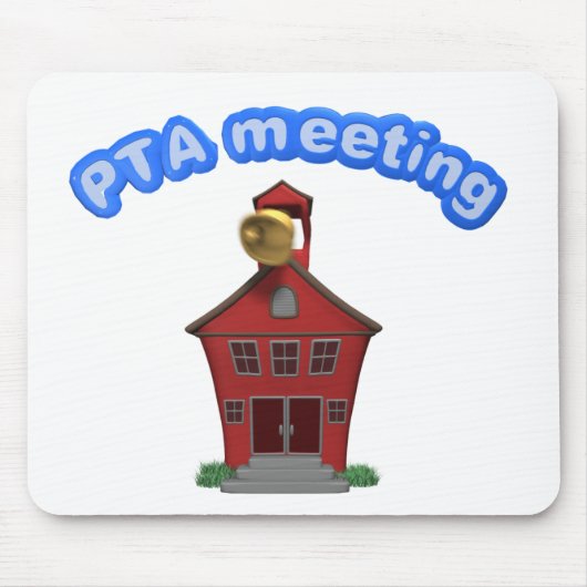 PTA Meeting School Building Parent Teacher Assoc Muismat (Voorkant)