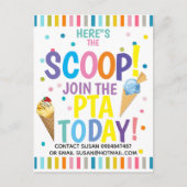 PTA- of PTO-vrijwilligers voor themahelpers vereis Aankondigingskaart (Voorkant)