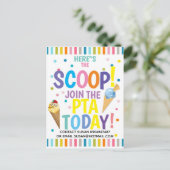 PTA- of PTO-vrijwilligers voor themahelpers vereis Aankondigingskaart (Staand voorkant)