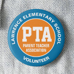 PTA Parent Teacher Association Pin Buttonnen Ronde Button 5,7 Cm<br><div class="desc">Deze speld wordt ontworpen voor de Vereniging van de Leerder van de Ouder. Zijn kleurenuitstand en de doopvonten zijn gemakkelijk te lezen. Zowel boven- als onderste teksten kunnen worden bewerkt met uw schoolnaam en slogan. ・ Als u problemen hebt met het aanpassen van dit product of als u dit ontwerp...</div>