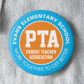 PTA Parent Teacher Association Pin Ronde Button 5,7 Cm