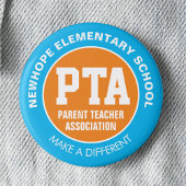 PTA Parent Teacher Association Pin Ronde Button 5,7 Cm