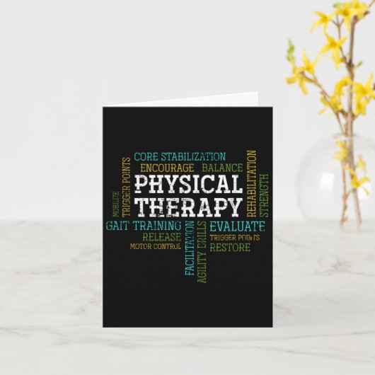 Pta Physical Motivational Therapy Gift Physical Th Kaart (Gele Bloem)