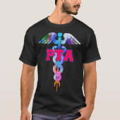PTA Physical Therapist Assistant Caduceus Novelty T-shirt (Voorkant)