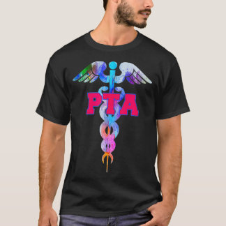 PTA Physical Therapist Assistant Caduceus Novelty T-shirt