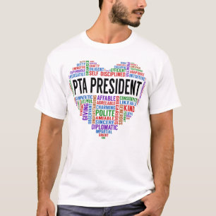 Pta President Heart T-shirt